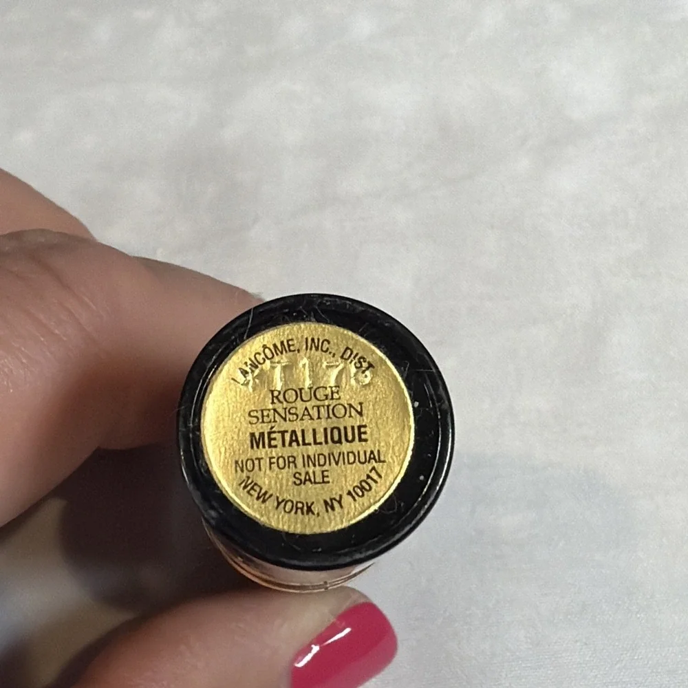 LANCOME Rouge Sensation Metallique Lipstick 117 HTF Discontinued Rare New Sample